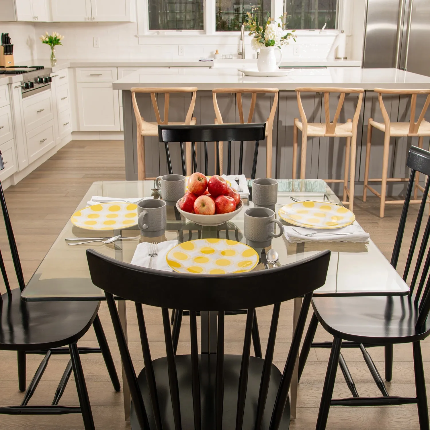 19" Square Clear Glass Table Tops