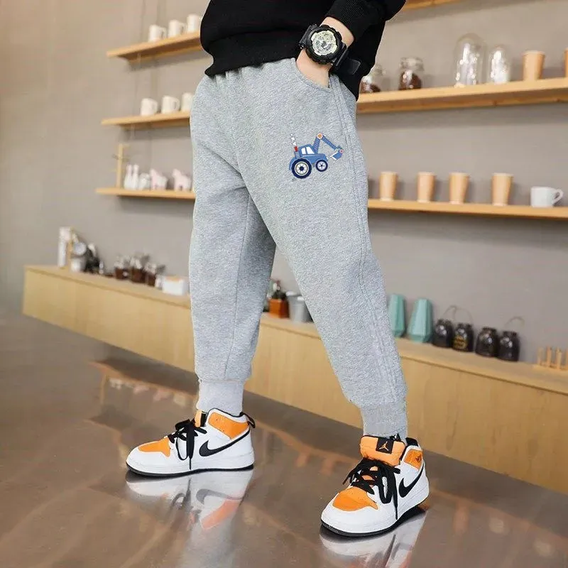 2023 Letter Printed Sweatpants for Kids Fashion Loose Long Pants Jogger Trousers Boys Casual Fitness Pants Autumn Winter Clothes