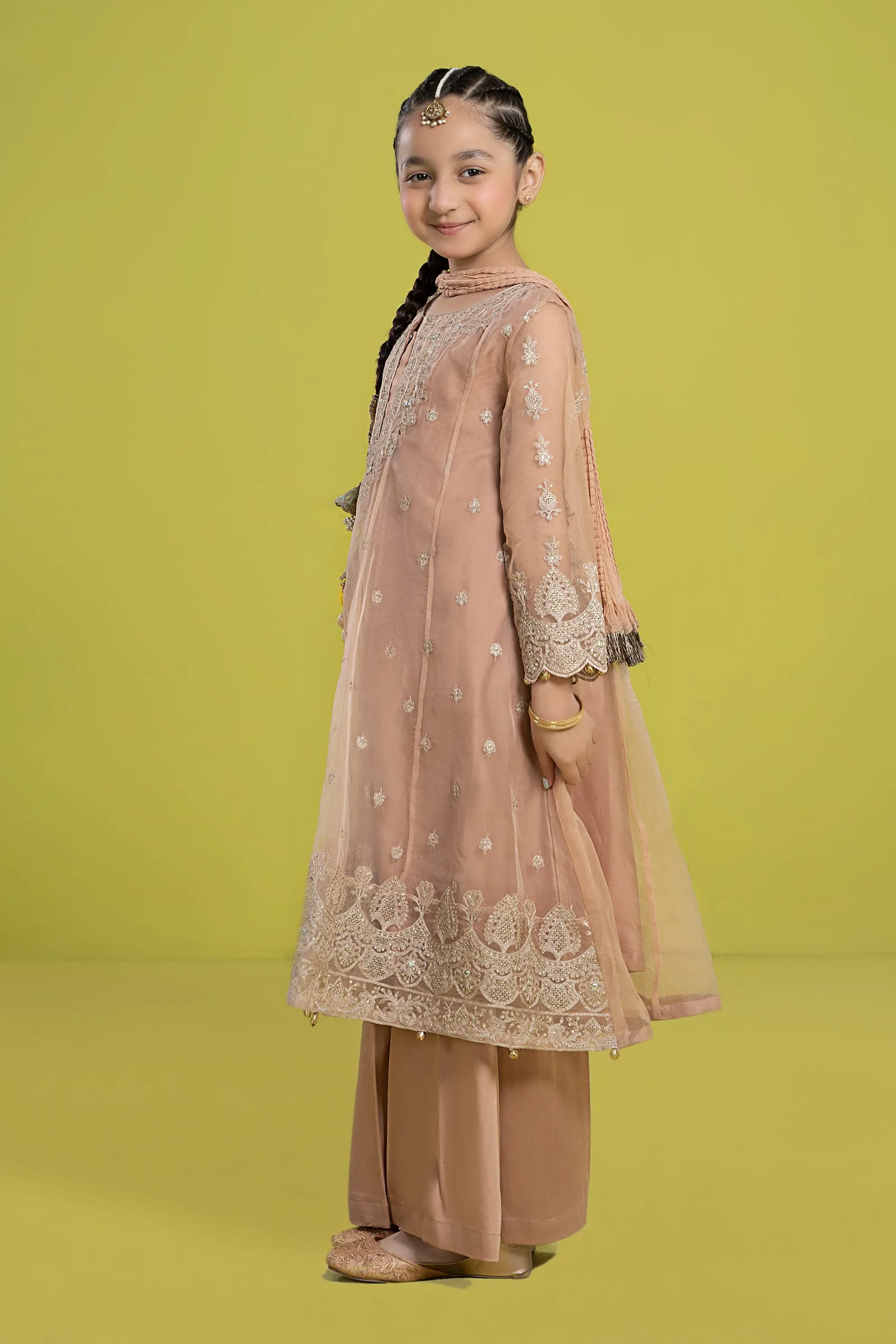 3 Piece Embroidered Organza Suit | MKS-EF24-05