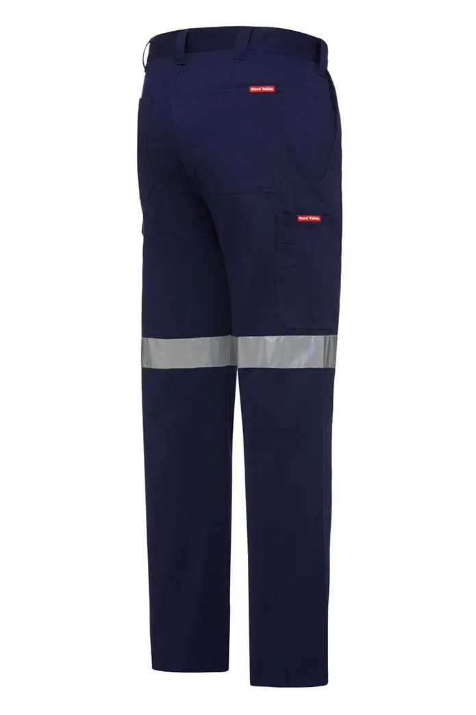 3 x Mens Hard Yakka Basic Drill Cargo Pant Cotton Navy Pants With Tape