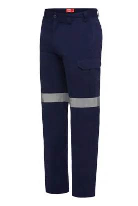 3 x Mens Hard Yakka Basic Drill Cargo Pant Cotton Navy Pants With Tape