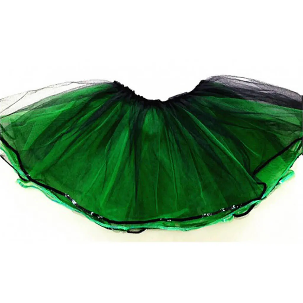 Adult Green Black Layer Sequins Tutu