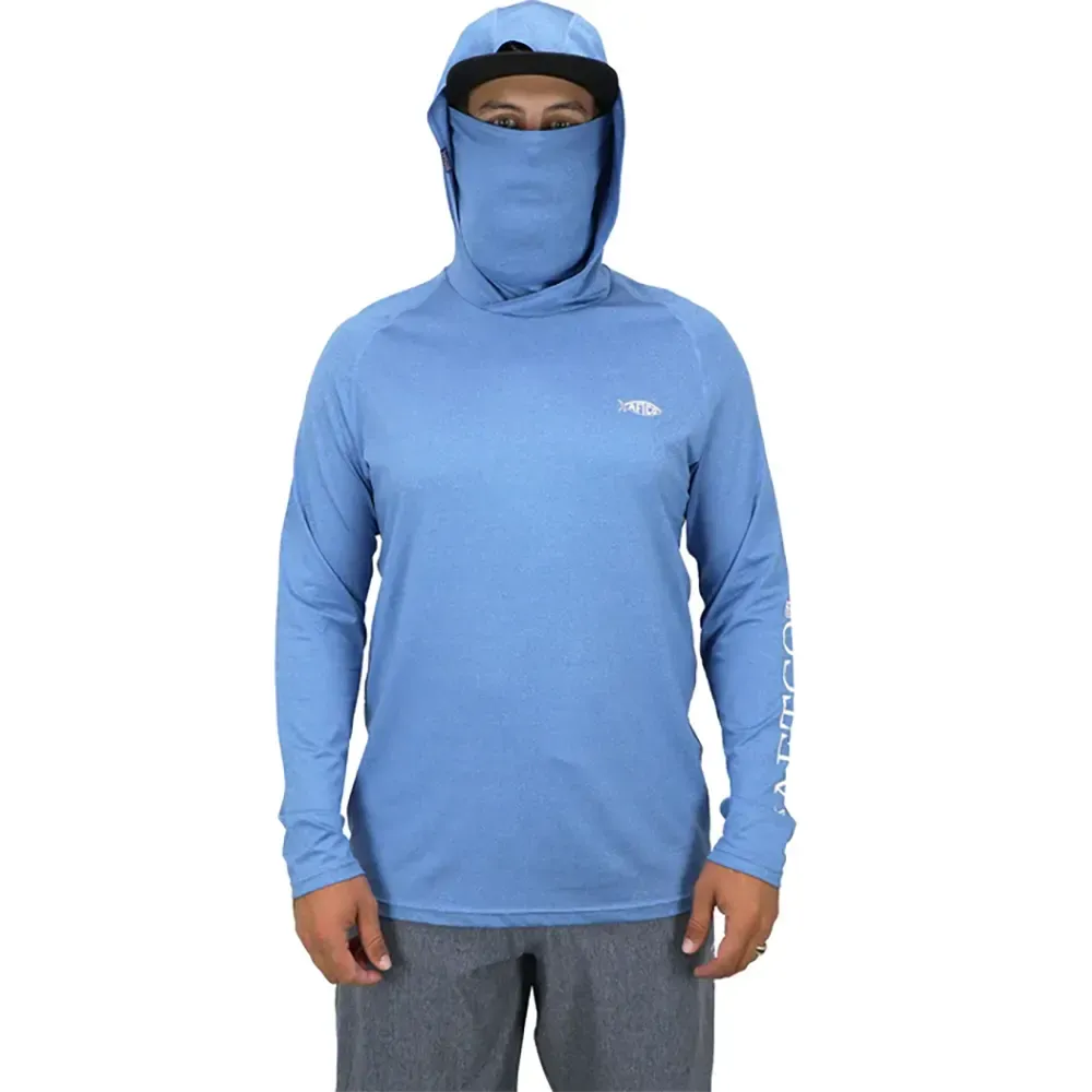 AFTCO Men's Yurei Air-O Mesh Hooded Long Sleeve Performance Shirt