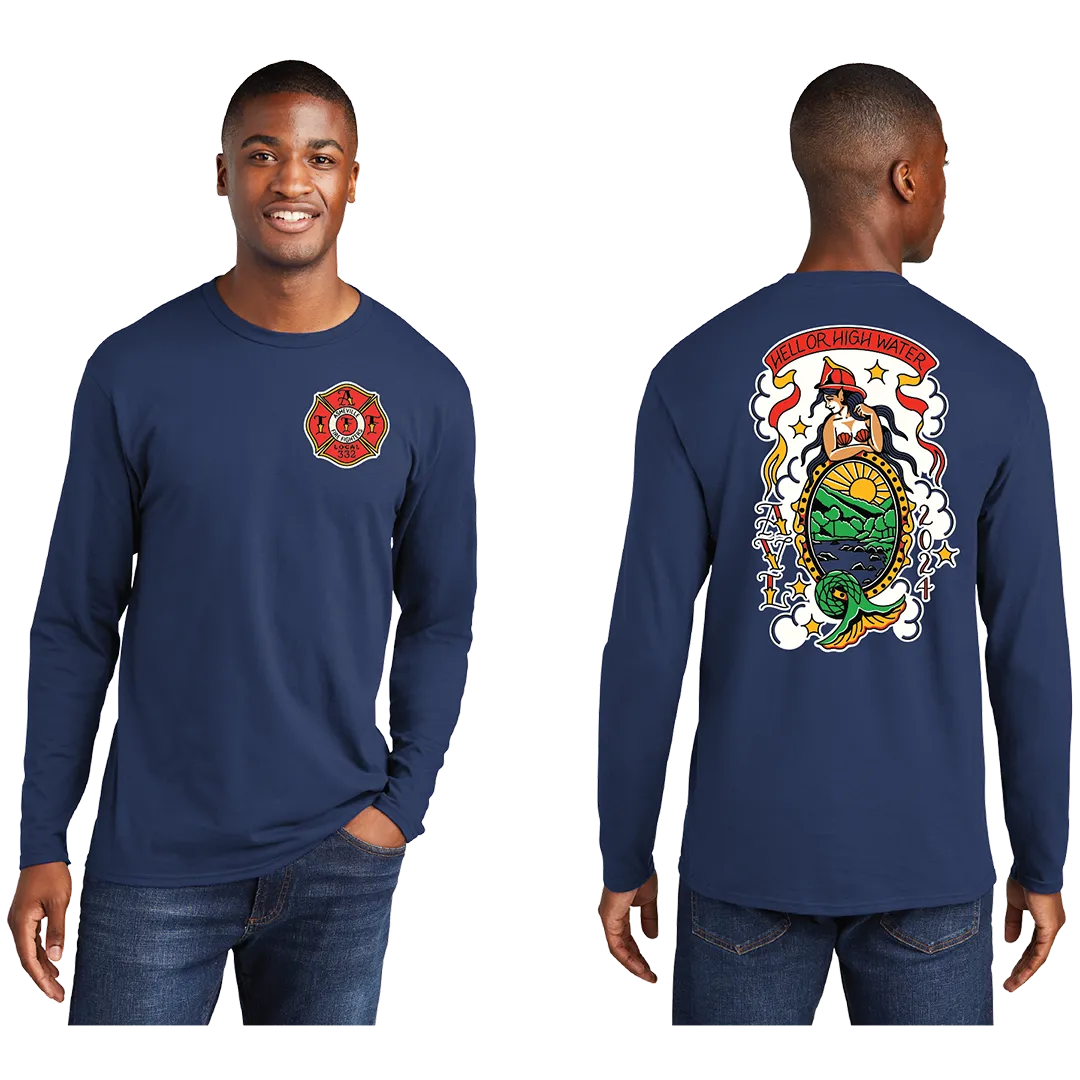 Asheville FD Come Hell or High Water - Adult Navy Long Sleeve (pre-order)