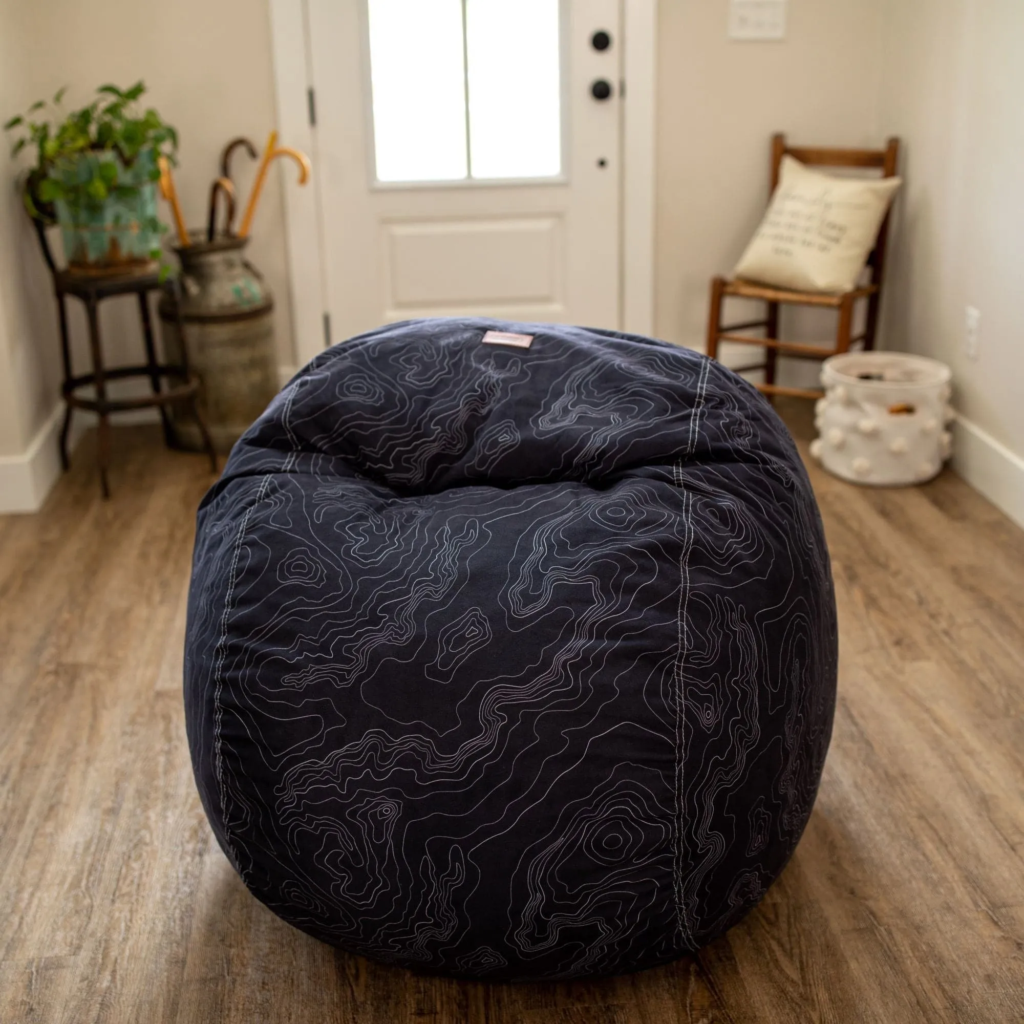 Bean Bag - King - Black Topo