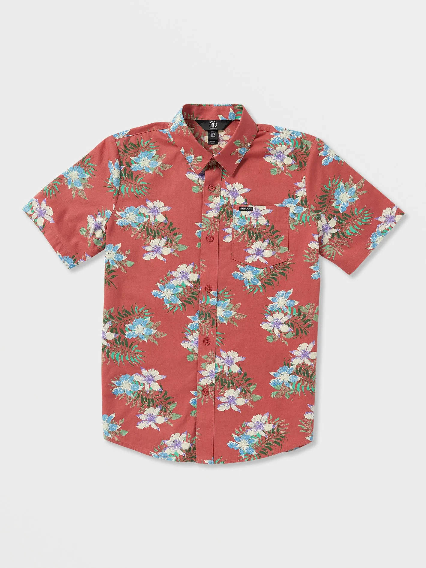 Big Boys Warbler Short Sleeve Woven Shirt - Mineral Red