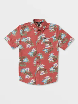 Big Boys Warbler Short Sleeve Woven Shirt - Mineral Red