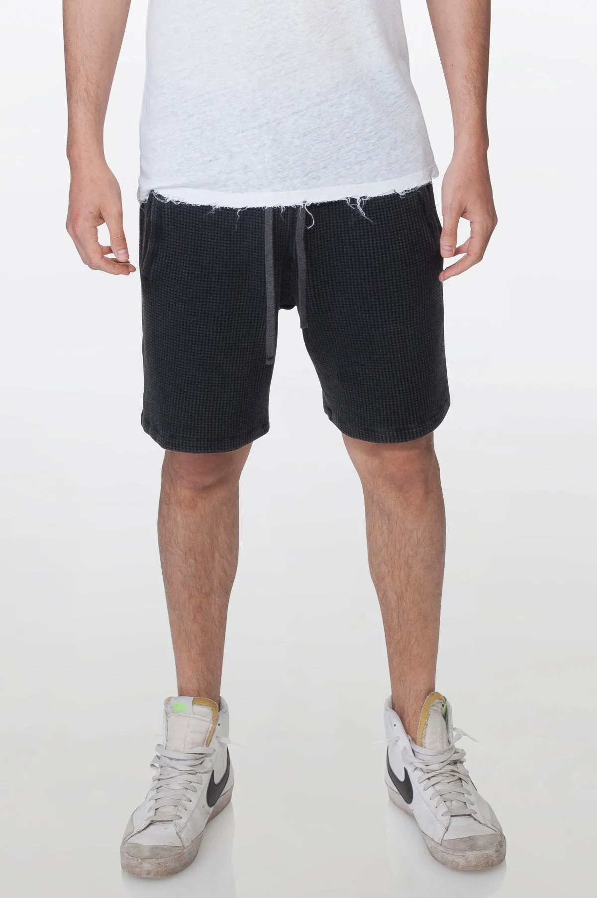 Black  Waffle Men's Short