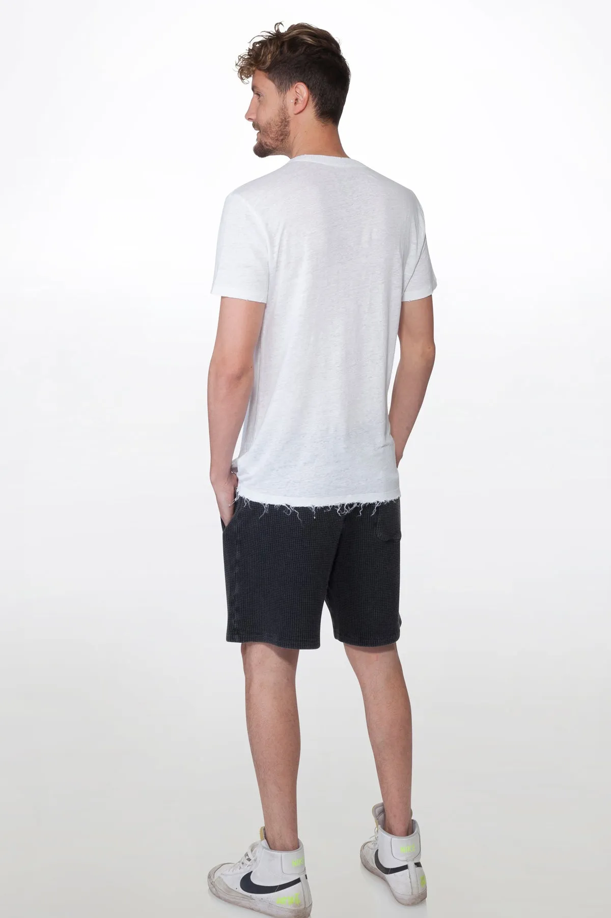 Black  Waffle Men's Short