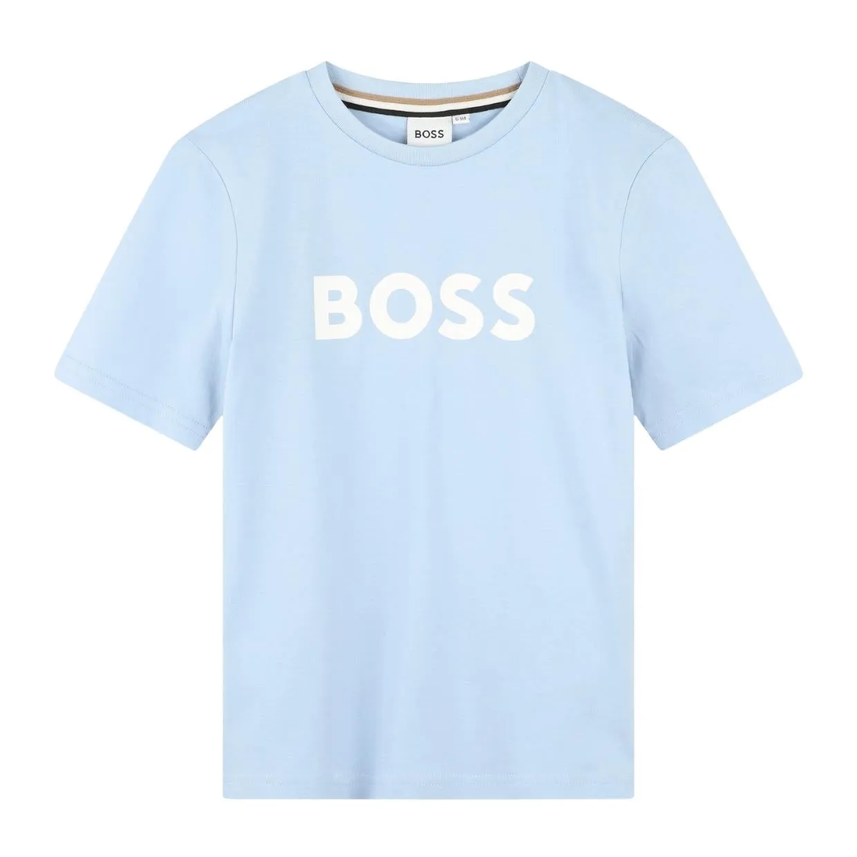 BOSS Kids Print Logo Pale Blue T-Shirt