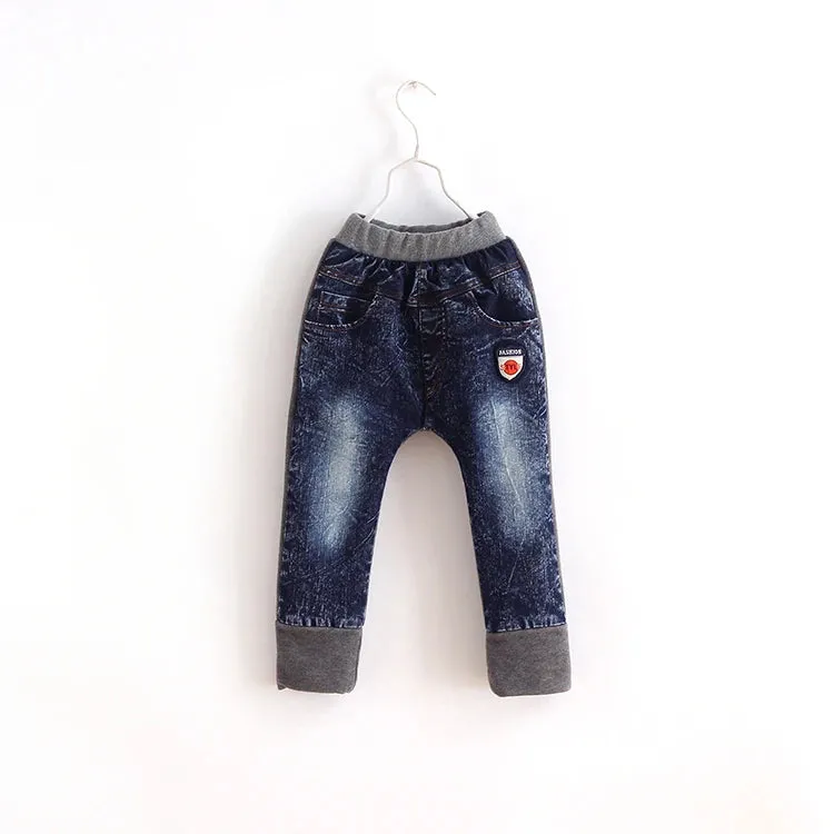 Boys Girls Jeans Kids Cotton Casual Pants Fashion Letter Printed 2022 Spring Autumn Denim Trousers 4-8Year Children's Clothes