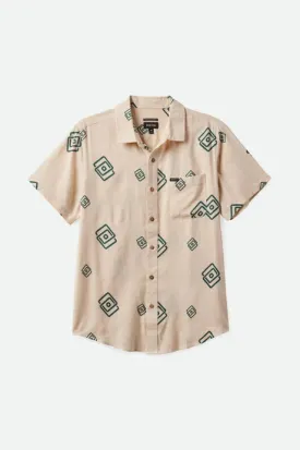 Brixton Charter Slub Short Sleeve Woven Shirt - Whitecap/Spruce