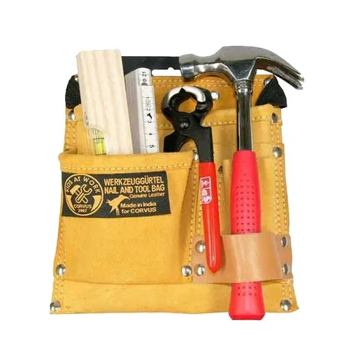 Builder Tool Set with Leather Tool Belt with Tools by Kids at Work