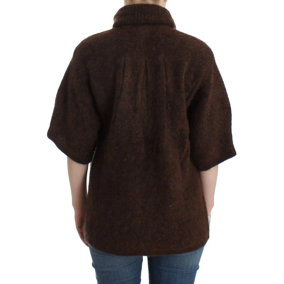 Cavalli Elegant Short Sleeved Brown Cardigan