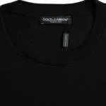 Dolce & Gabbana Black Cotton Round Neck Short Sleeves T-shirt