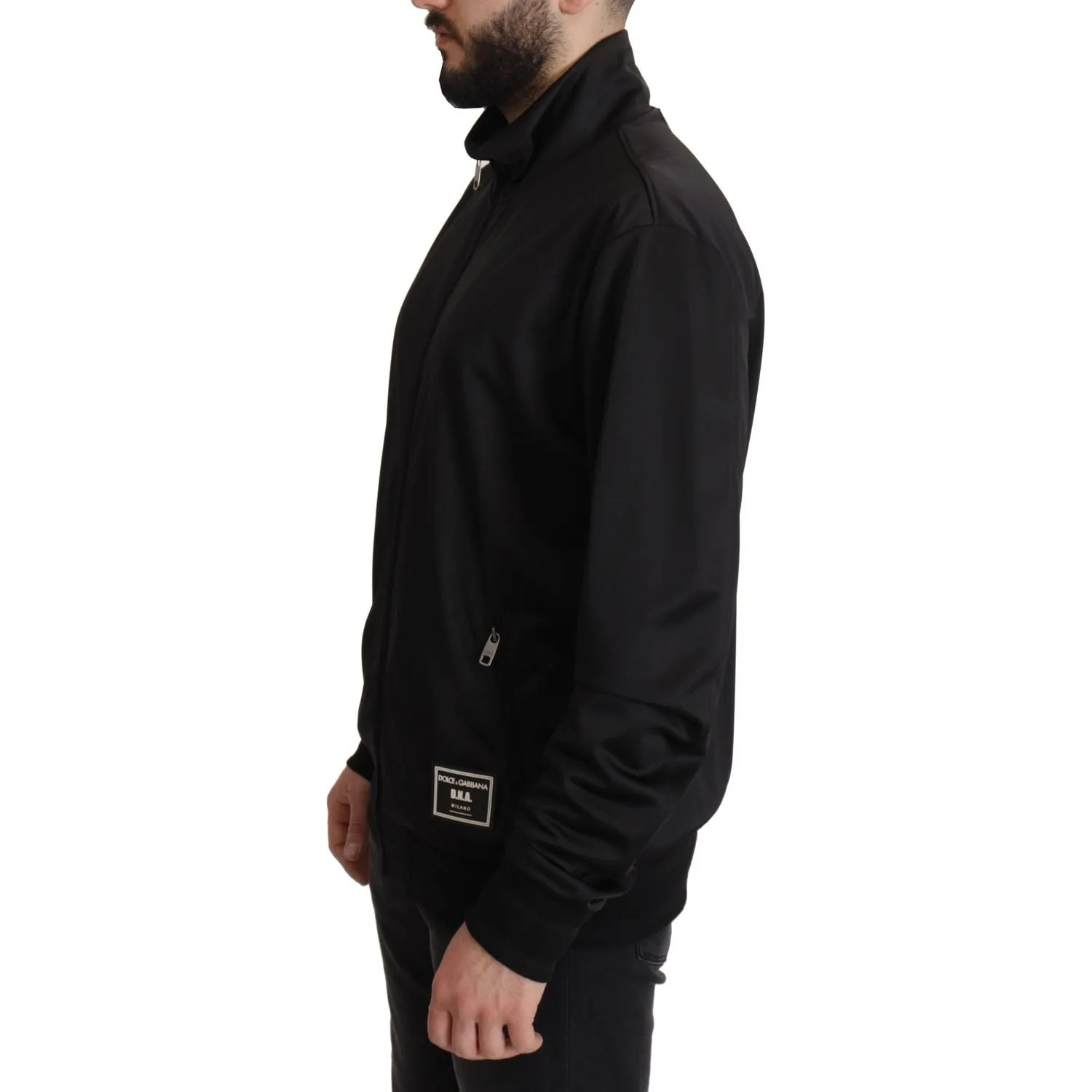 Dolce & Gabbana Elegant Black Full Zip Sweater