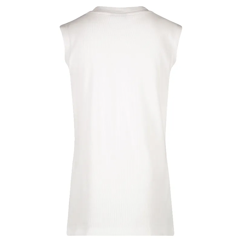 Girl's Cotton Abella Sleeveless Top - White