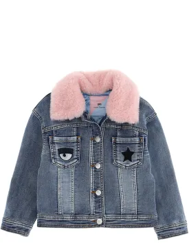 Giubbotto jeans trapuntato Chiara Ferragni Kids