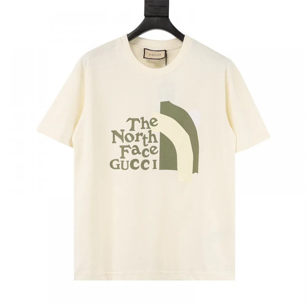 GU - Men 'Beige' The North Face Gucci Printed Oversized T-Shirt GU816