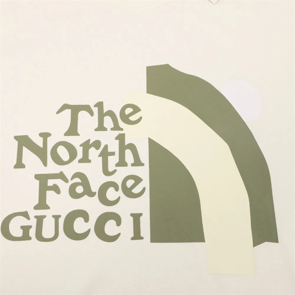 GU - Men 'Beige' The North Face Gucci Printed Oversized T-Shirt GU816