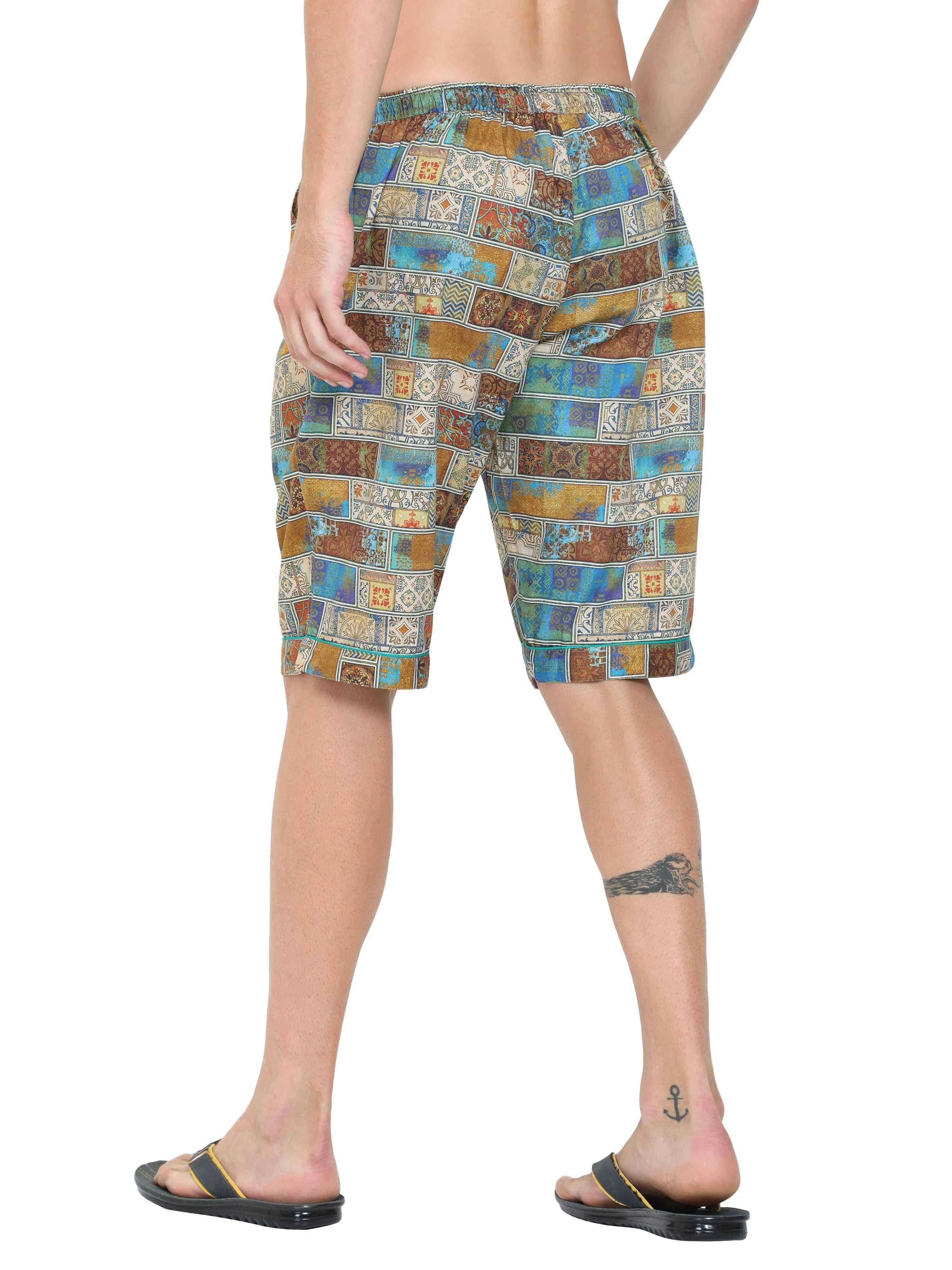 Guniaa Men's King Printed Night Wear Shorts