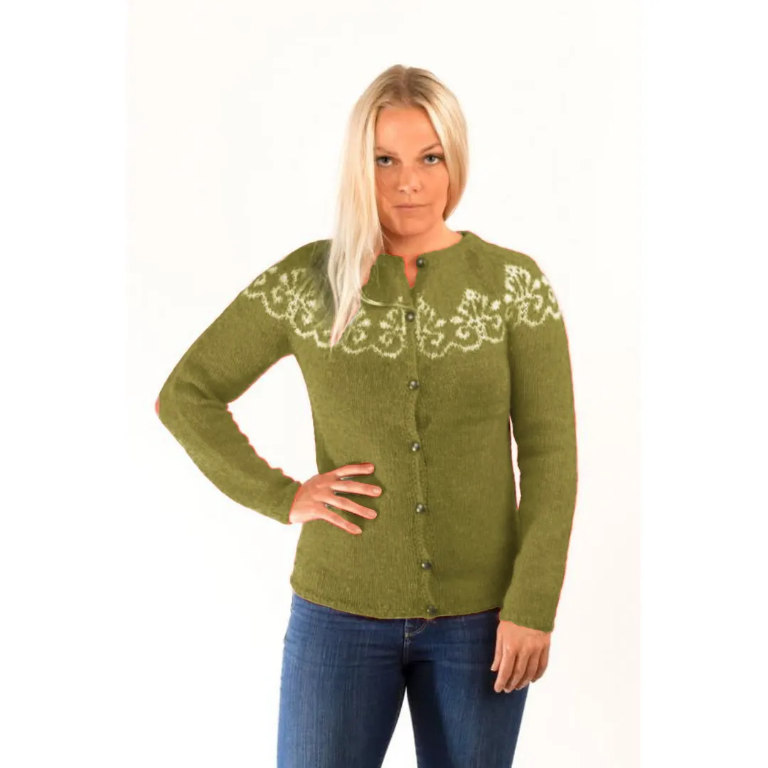 Hruni Wool Cardigan Light Green