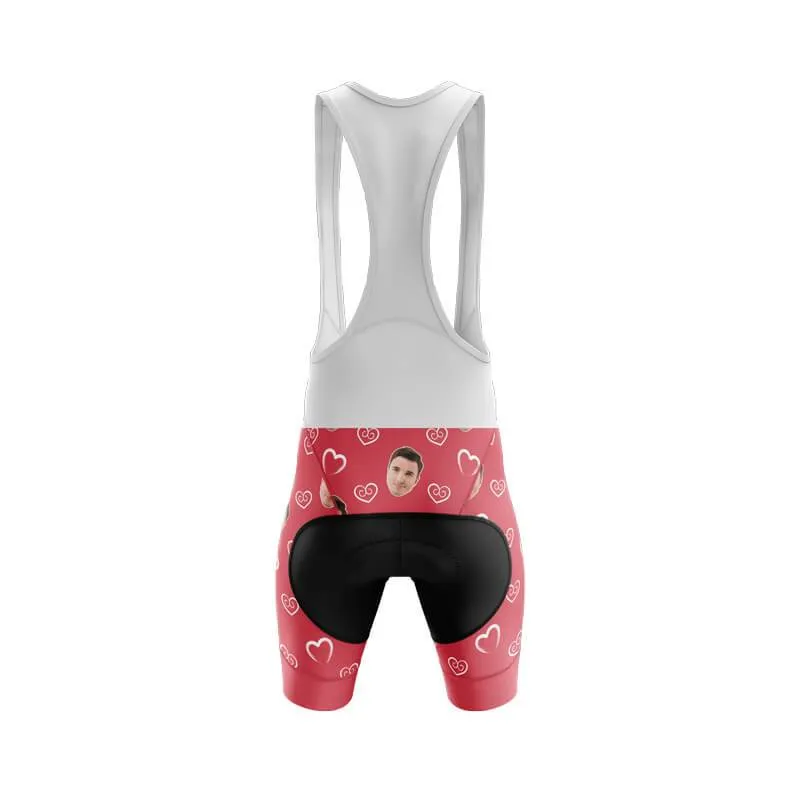 I heart you Custom Face Bib (red)