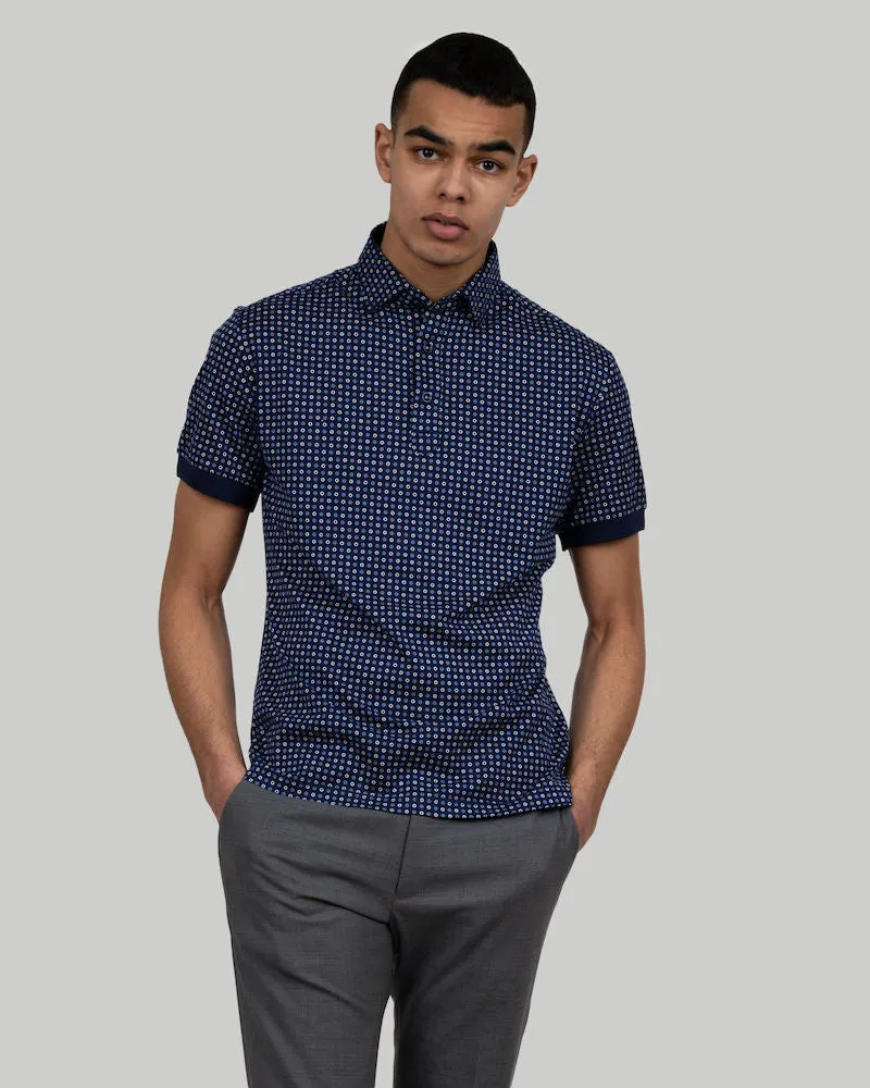 Indigo Bow Polo 131 Blue Print