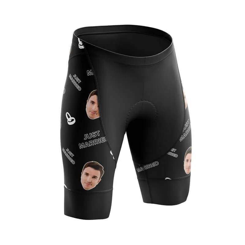 Just Married Custom Face Shorts (black)