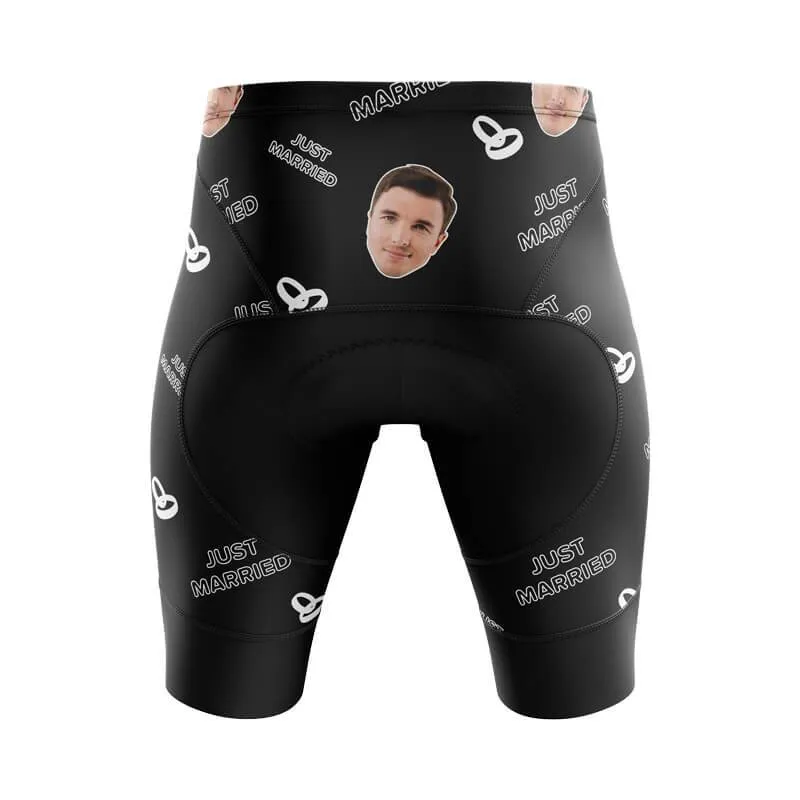 Just Married Custom Face Shorts (black)