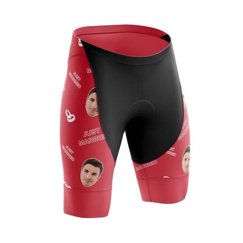 Just Married Custom Face Shorts (red)