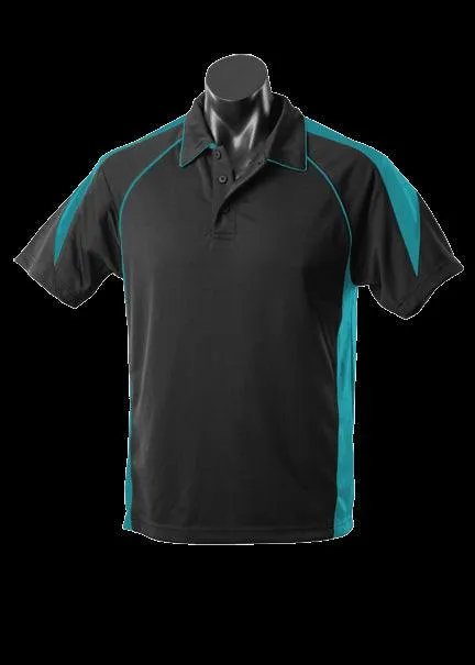 Kids Premier Polo Black/Teal