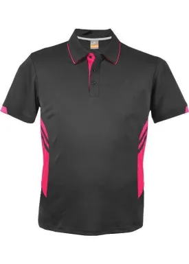 Kids Tasman Polo Slate/Neon Pink