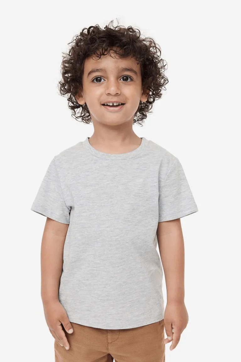 Kids Unisex Cotton lycra Tees stretchable - Half Sleeves