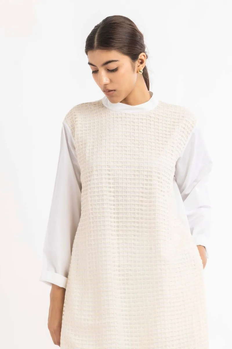 Lace Back Pleat Shirt