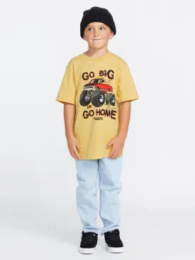 Little Boys Going Big Short Sleeve Tee - Golden Mustard