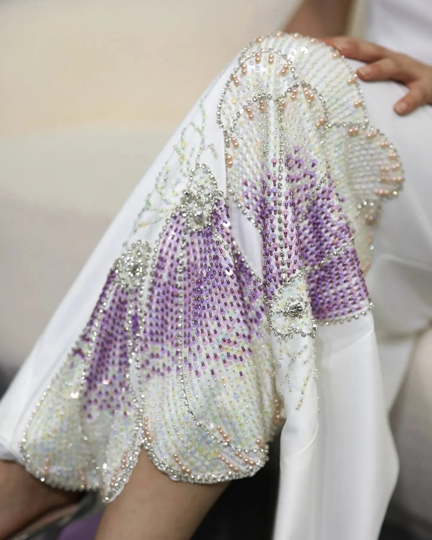 Luxury Butterfly Beaded One-Shoulder Dress