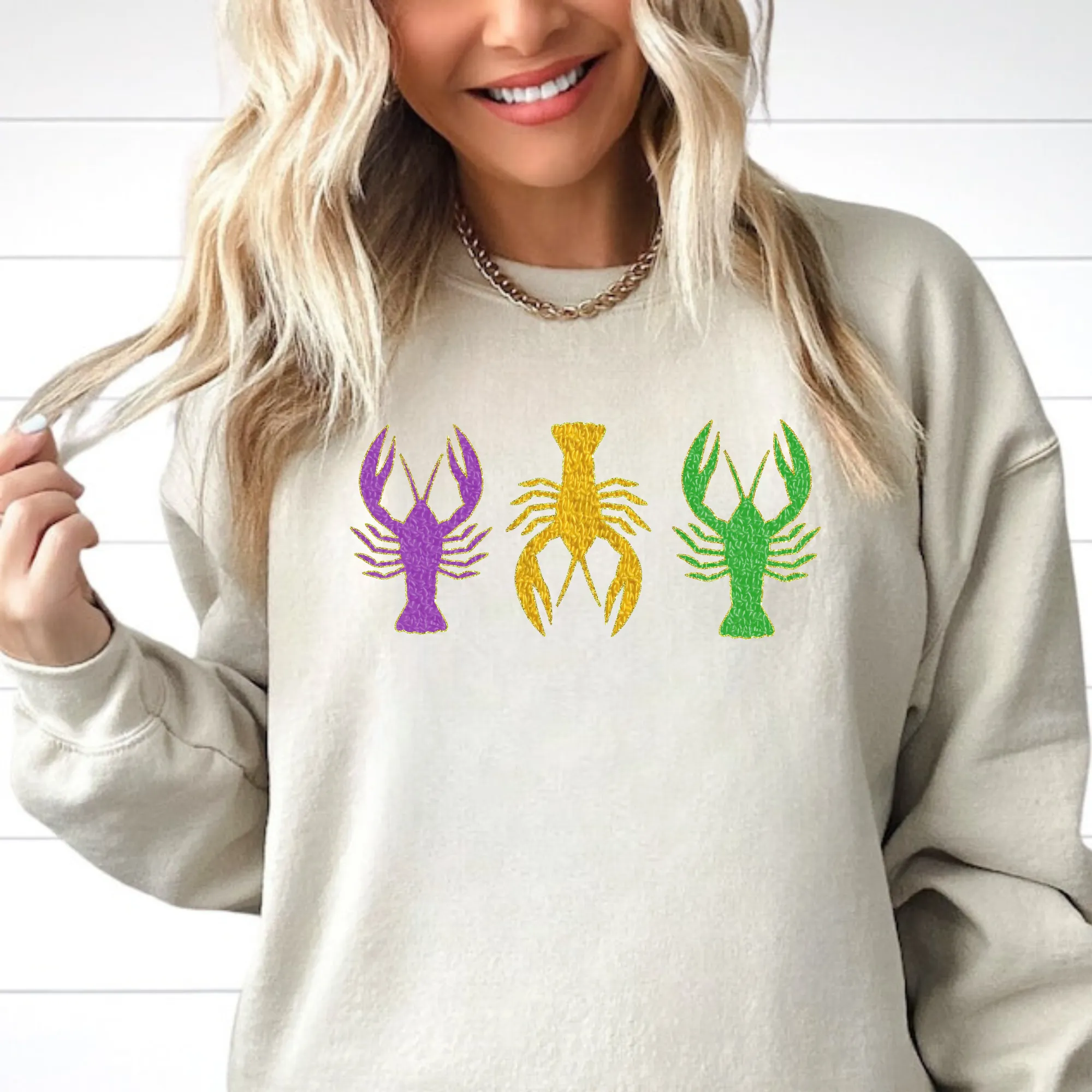 Mardi Gras Crawfish Sweatshirt