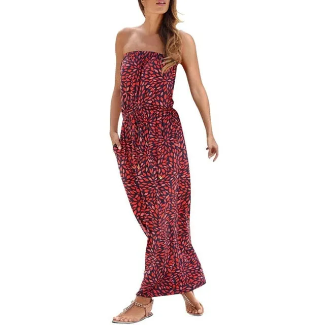 Maxi Dress 2019 Off Shoulder Long Dress Ladies Sundress