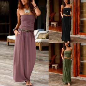 Maxi Dress 2019 Off Shoulder Long Dress Ladies Sundress