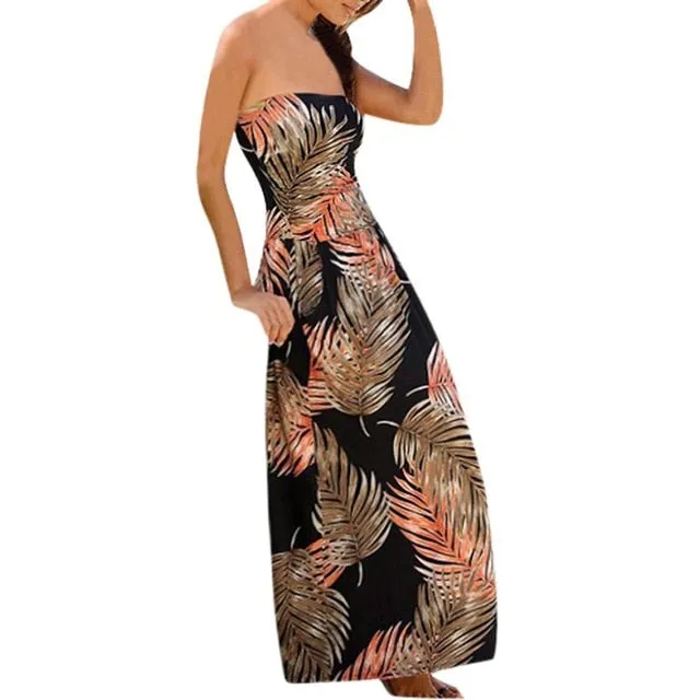 Maxi Dress 2019 Off Shoulder Long Dress Ladies Sundress