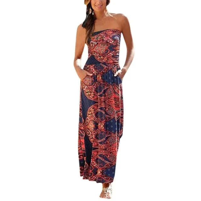 Maxi Dress 2019 Off Shoulder Long Dress Ladies Sundress