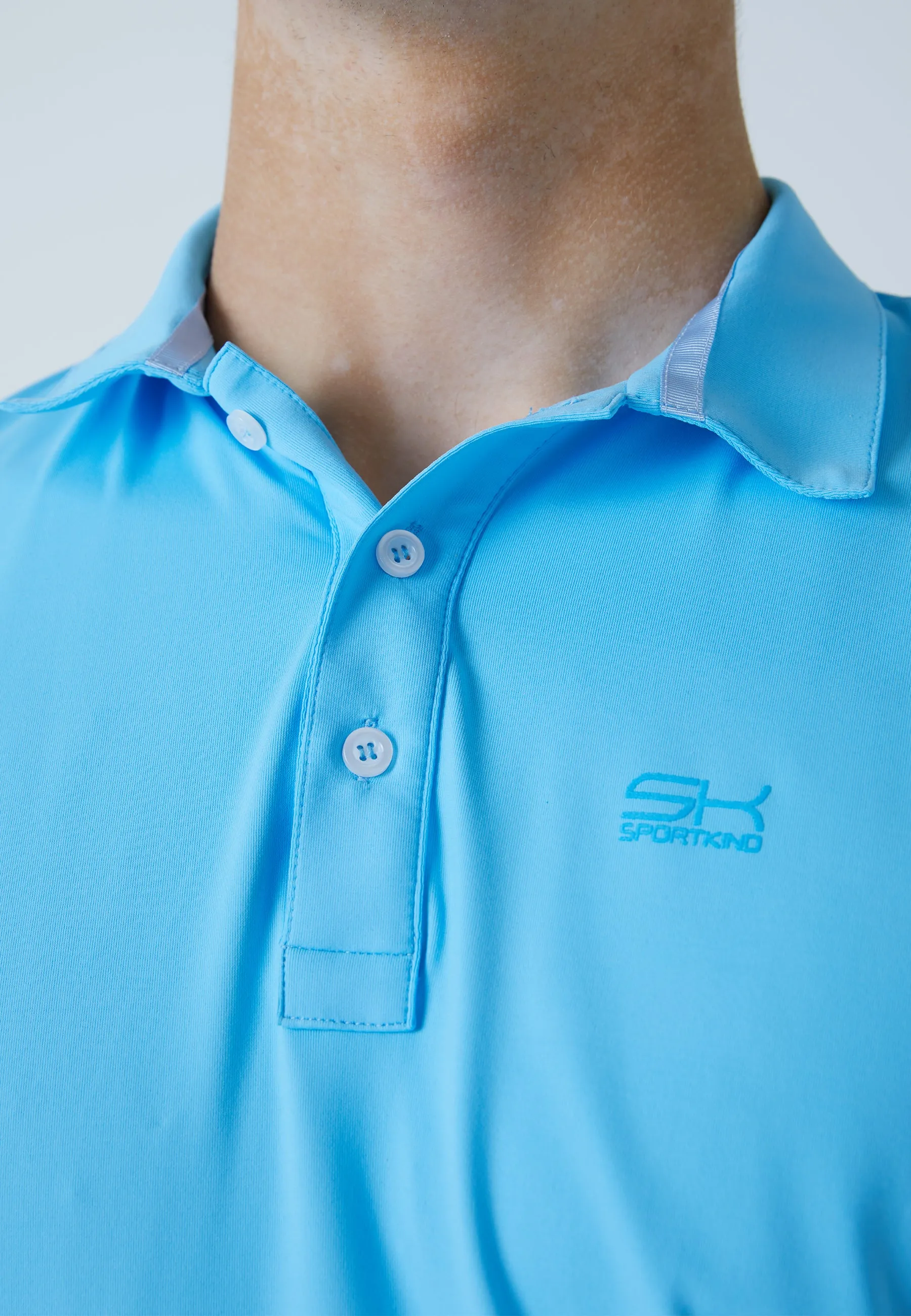 Men Tennis Polo Shirt, light blue