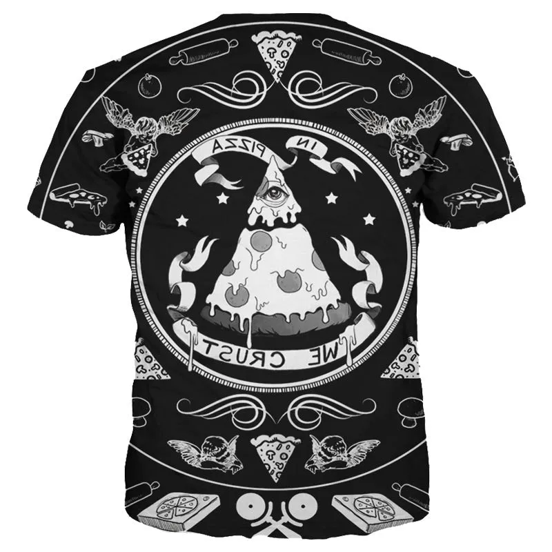 Men's 3D Illuminati Pizza T-Shirt