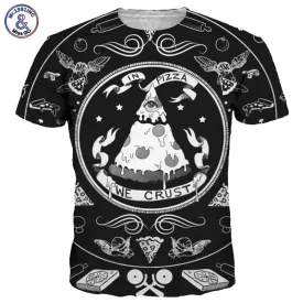 Men's 3D Illuminati Pizza T-Shirt