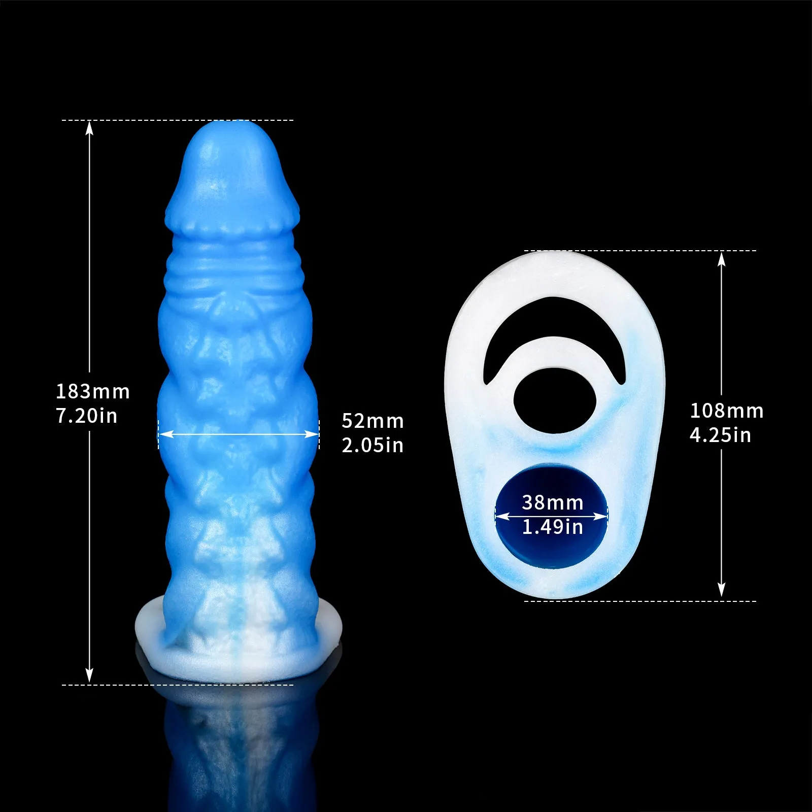 Monsterdildo Cock Sleeve - Premium Silicone Penis Ring Delay Ejaculation Enlarger Sex Toy for Men