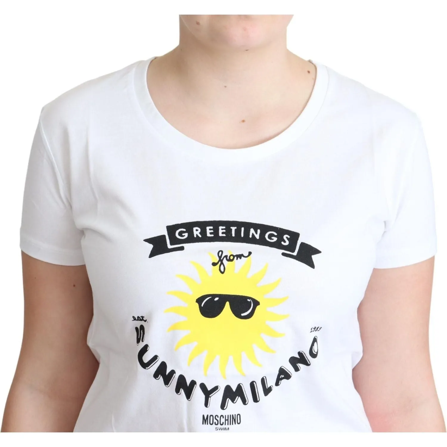 Moschino Sunny Milano Print Cotton Tee