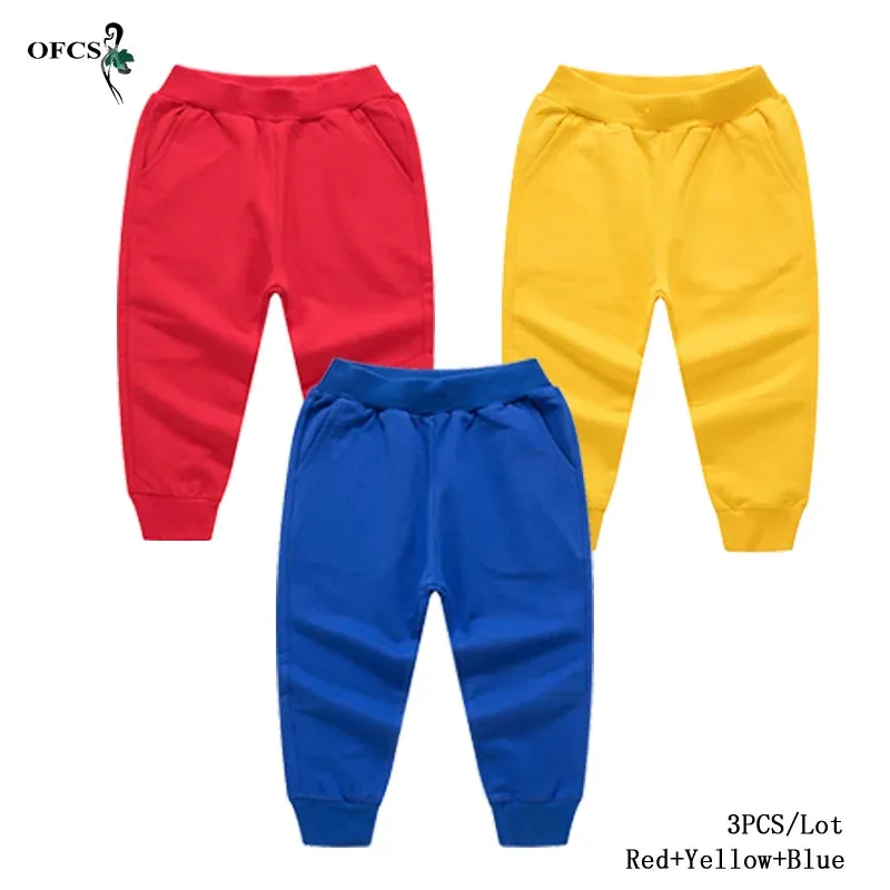 New Arrival Solid Sweatpants For Kids Fashion Loose Long Pants Jogger Trousers Boys Casual Fitness Pants Autumn Spring Clothes