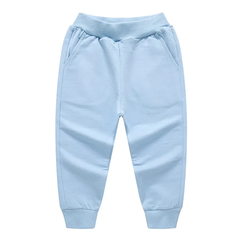 New Arrival Solid Sweatpants For Kids Fashion Loose Long Pants Jogger Trousers Boys Casual Fitness Pants Autumn Spring Clothes