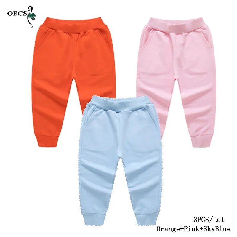 New Arrival Solid Sweatpants For Kids Fashion Loose Long Pants Jogger Trousers Boys Casual Fitness Pants Autumn Spring Clothes